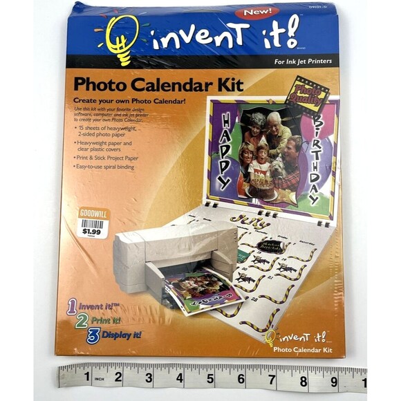 Photo Calendar Kit Invent It! Create Your Own For Ink Jet Printers  Unopened NEW - Picture 4 of 4